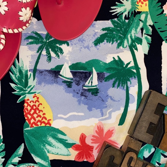 TALBOTS Kitschy Vacation Print A-Line Skirt - Picture 7 of 12